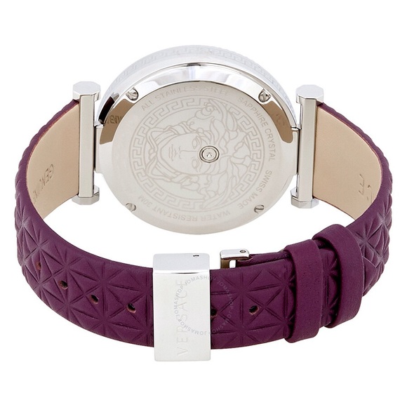 VERSACE V-Helix Ivory Dial Leather Watch main image 4